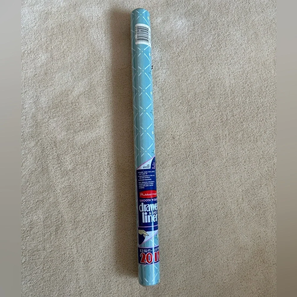 1983 Rubbermaid Smooth 'N Easy Drawer & Shelf Liner - Posy Blue